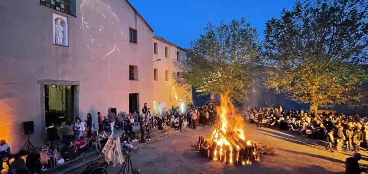 People in Morosaglia for the event I Fochi Paoli in 2022