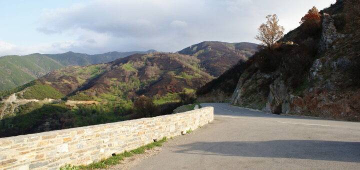 D71 road in Corsica, one of the many travalled by itinerant merchants to isolated villages.