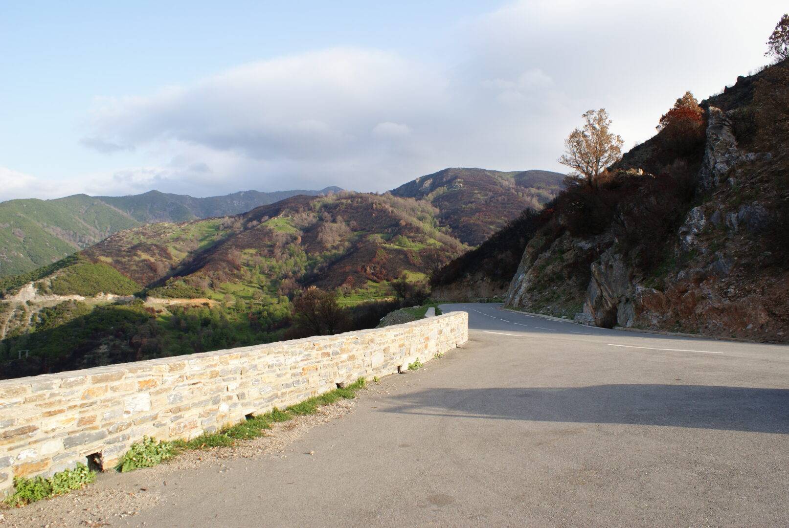 D71 road in Corsica, one of the many travalled by itinerant merchants to isolated villages.