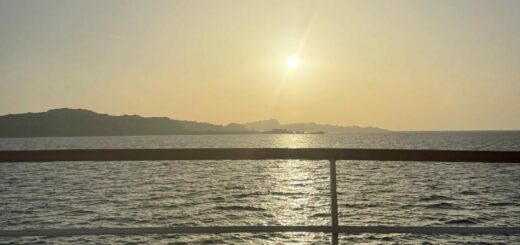 The coasts of Gallura as seen from the ferry to Bonifacio