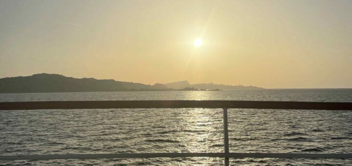 The coasts of Gallura as seen from the ferry to Bonifacio